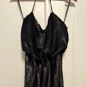 ARK & CO Sequin Dress S Small Rose Gold Silver Party Cruise Wedding Holiday